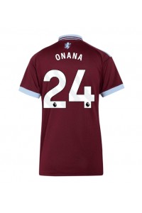Aston Villa Amadou Onana #24 Jalkapallovaatteet Naisten Kotipaita 2026-27 Lyhythihainen
